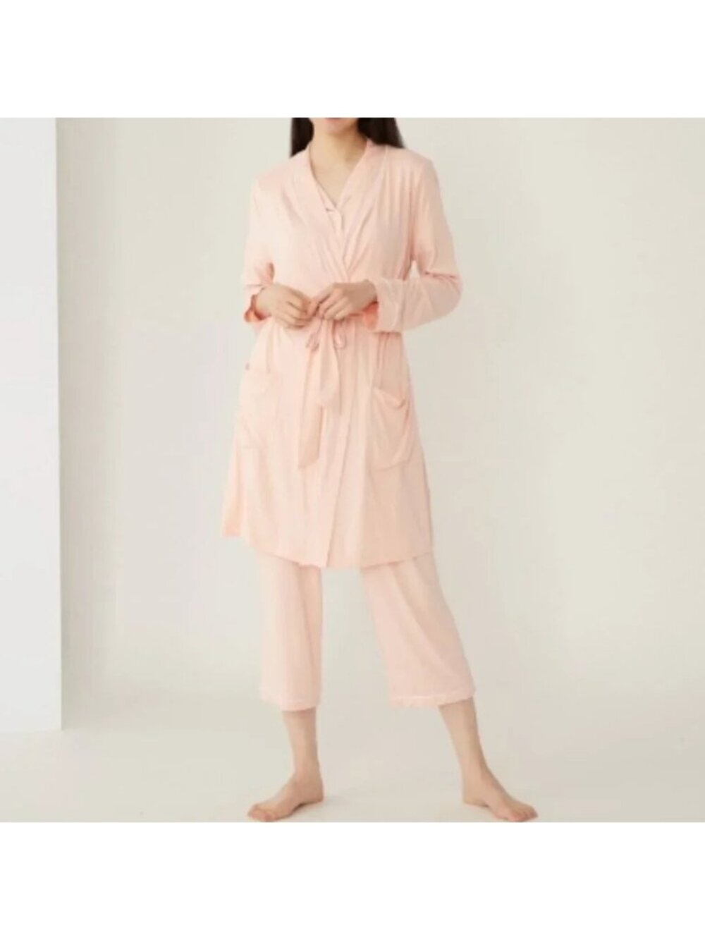 Terrera Peach Pink Mia Luxe Bamboo Robe - Medium